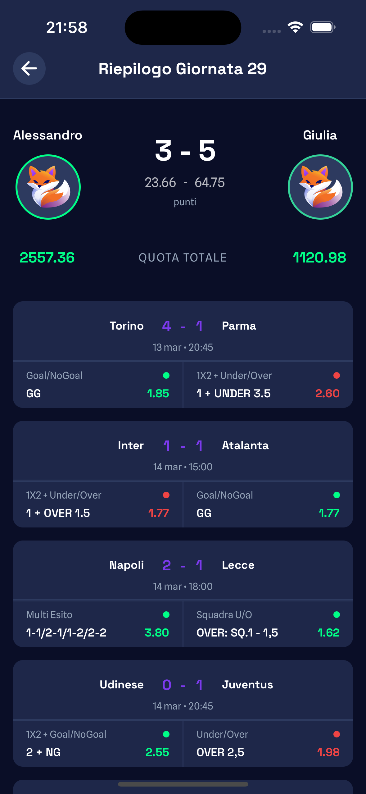 Fantabet app screenshot 3